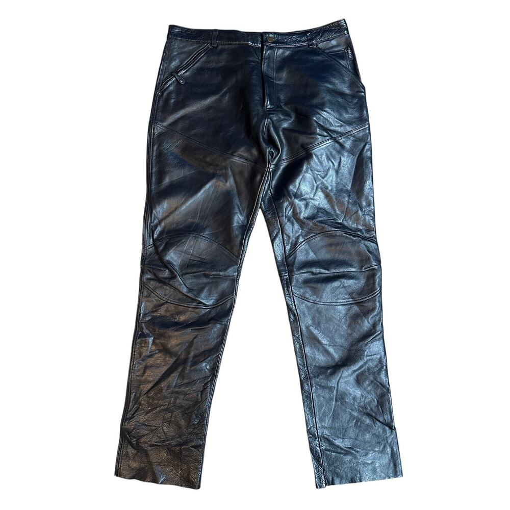 Vintage First Racing Riding Gear Kevlar Motorcycle Leather Pants Mens 36x35